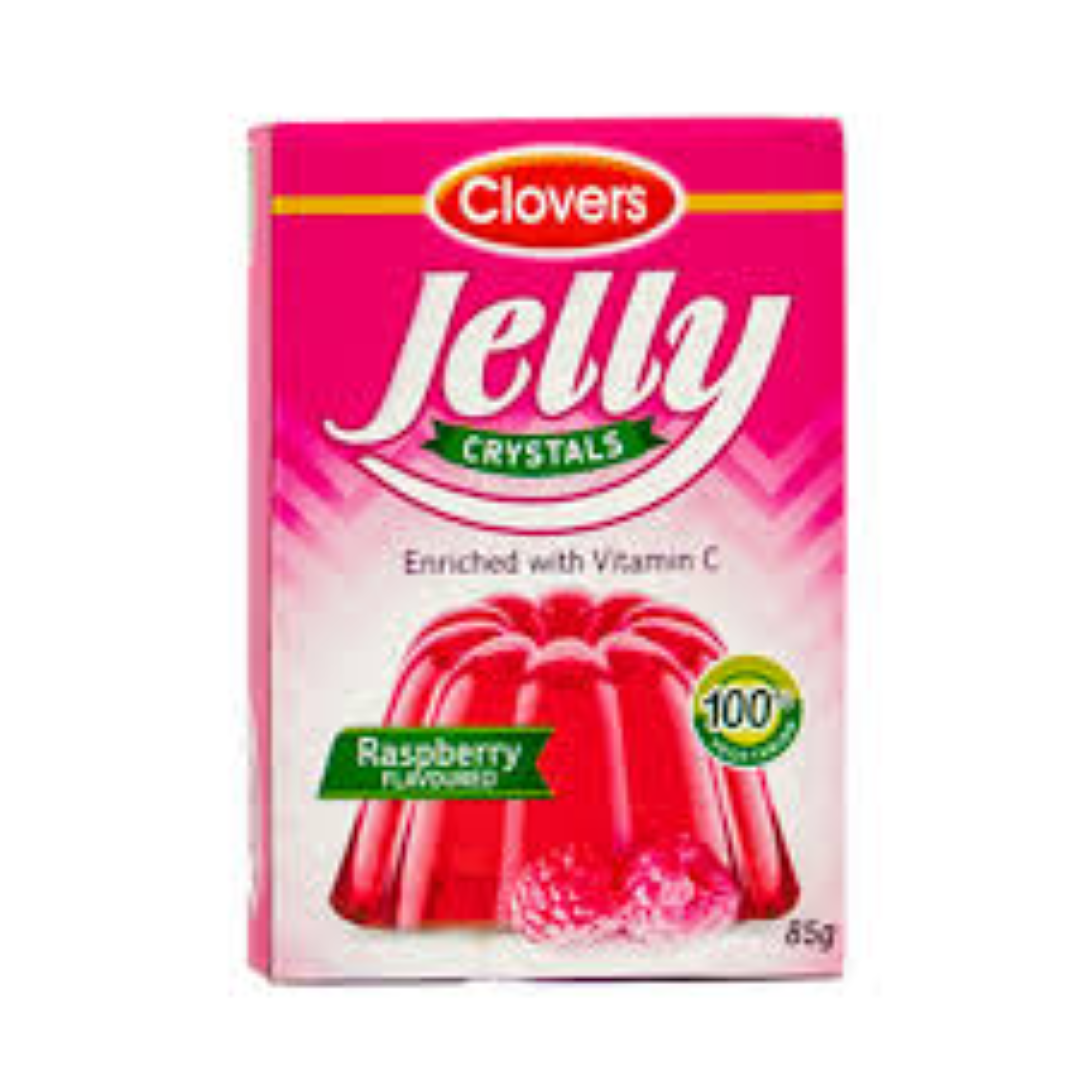CLOVERS JELLY CRYSTALS RASPBERRY 85G